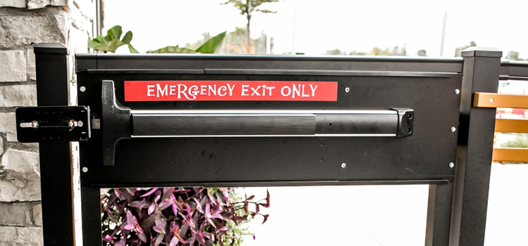 emergency push bar installation in Parlier
